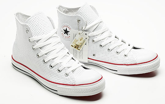 converse perforated leather
